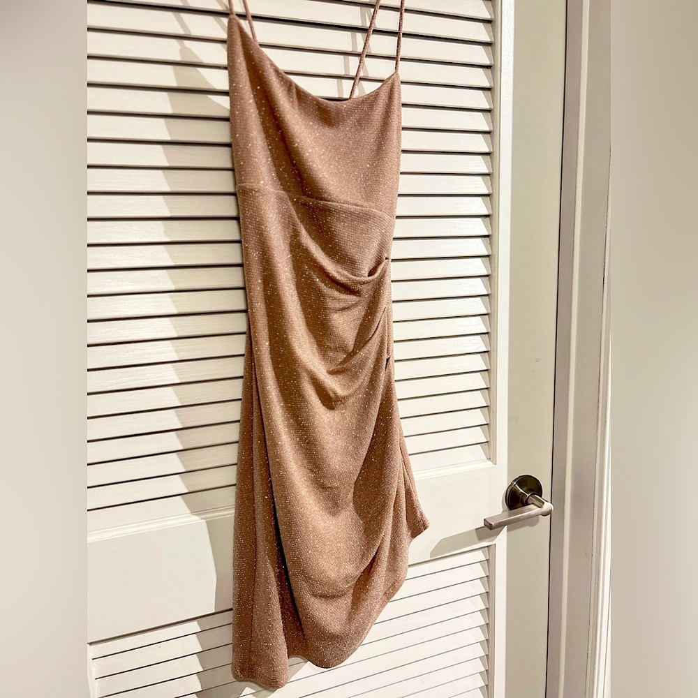 (mini) rosé pink sequenced dress